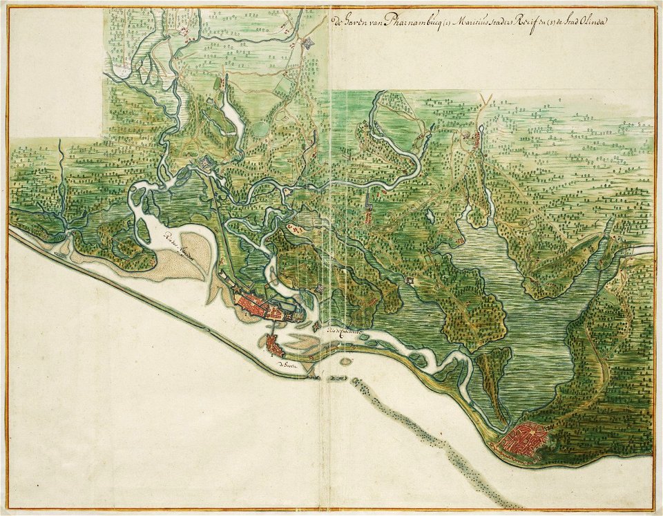 Johannes Vingboons - De haven van Pharnambucq (1665)