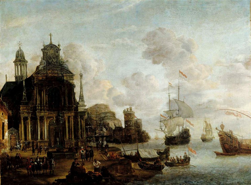 Johannes Storck - Harbour scene - A III 1838 - Finnish National Gallery