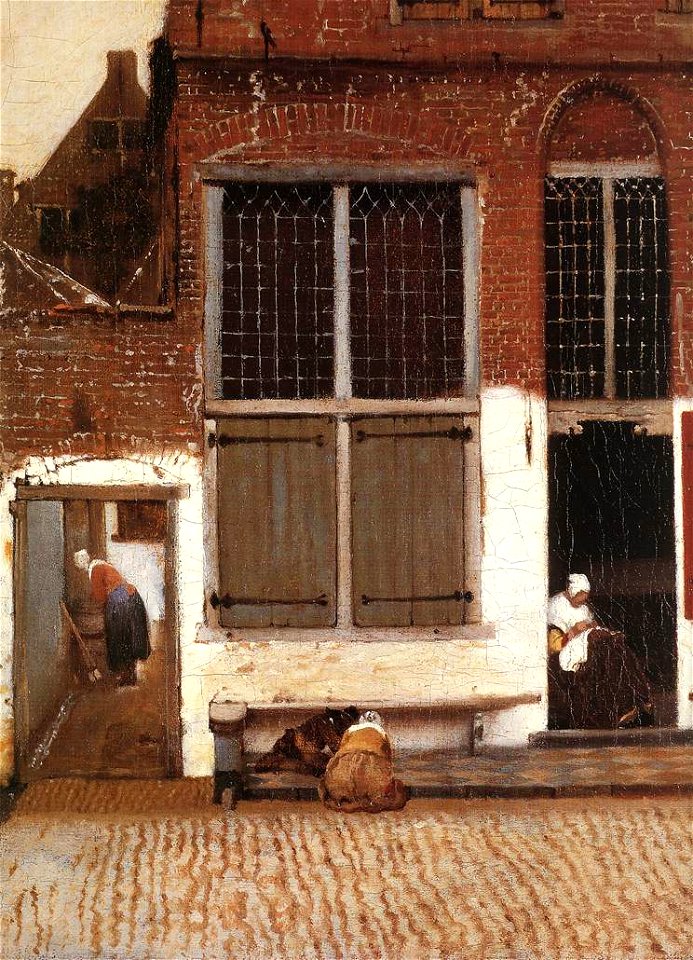Johannes Vermeer - The Little Street (detail) - WGA24620
