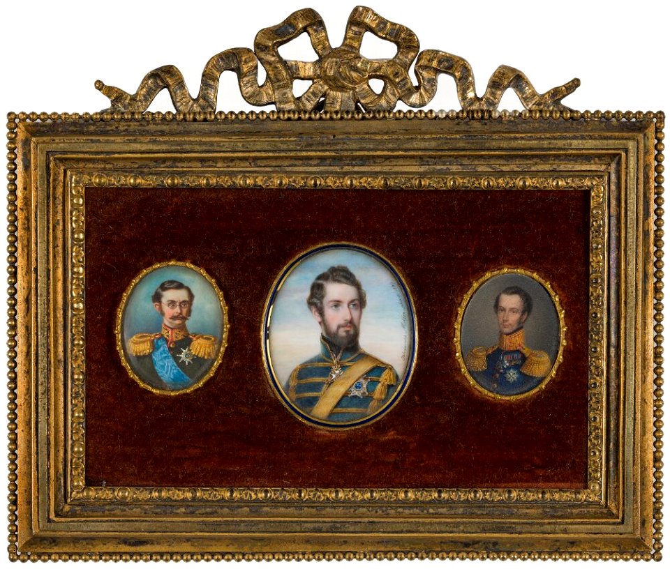 Johannes Möller - Adolph (1817-1905), prince of Nassau-Weilburg, duke of Nassau, grand duke of Luxembourg , Karl XV (1 - NMGrh 5176 - Nationalmuseum