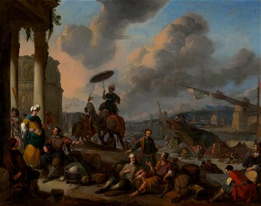 Johannes Lingelbach - Harbour on the Mediterranean - 86 - Mauritshuis