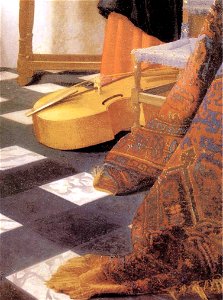 Johannes Vermeer - A Lady at the Virginals with a Gentleman (detail) - WGA24654