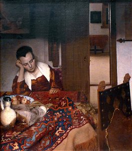 Johannes Vermeer - A woman asleep 1656-57