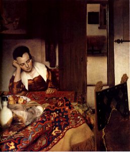 Johannes Vermeer - A Woman Asleep at Table - WGA24609