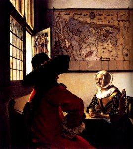 Johannes Vermeer - Officer with a Laughing Girl - WGA24622