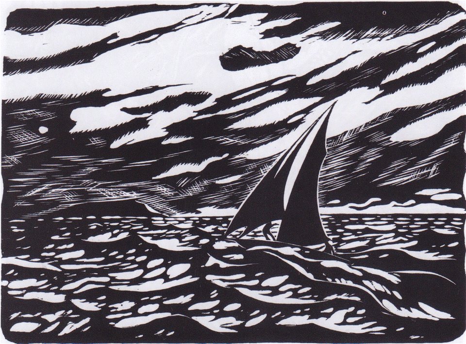 Johannessen - Segelboot am Meer, ca 1918