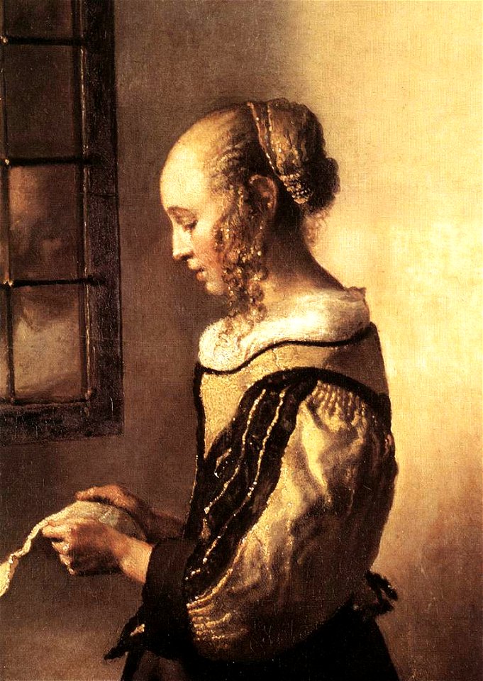 Johannes Vermeer - Girl Reading a Letter at an Open Window (detail) - WGA24615