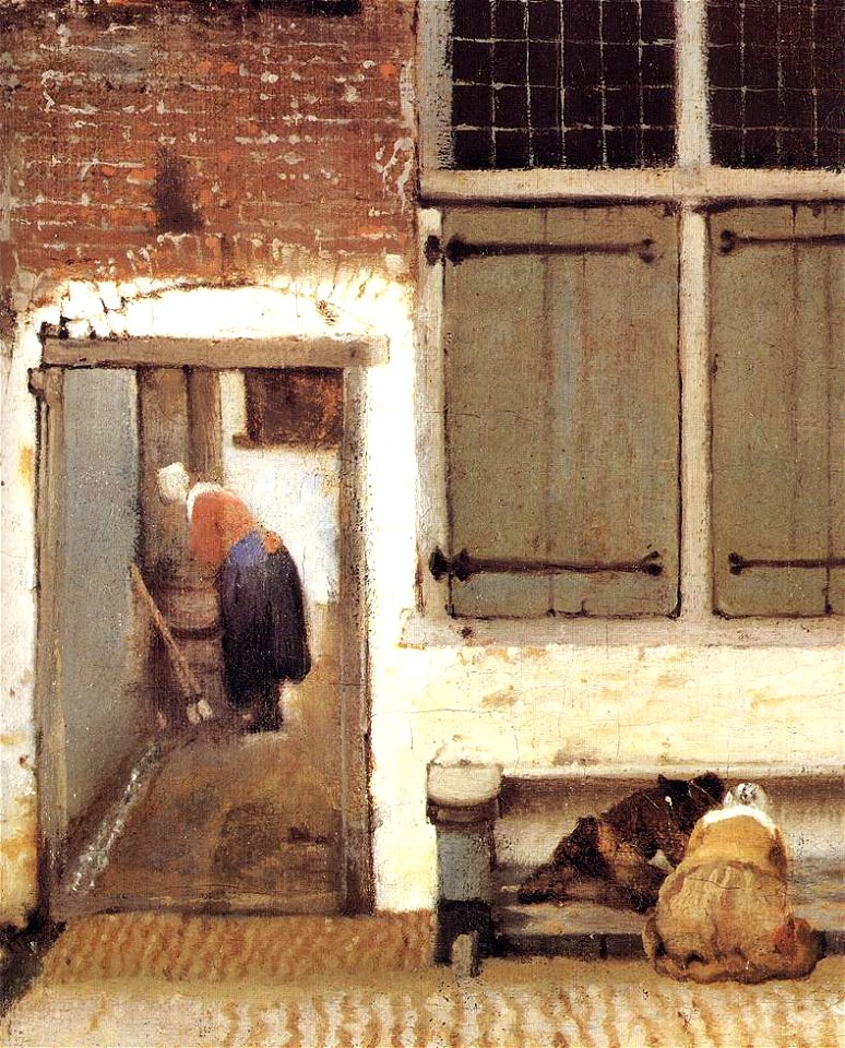 Johannes Vermeer - The Little Street (detail) - WGA24619