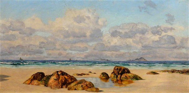 John Brett (1831-1902) - The Beach at Land's End, Cornwall - 1288974 - National Trust