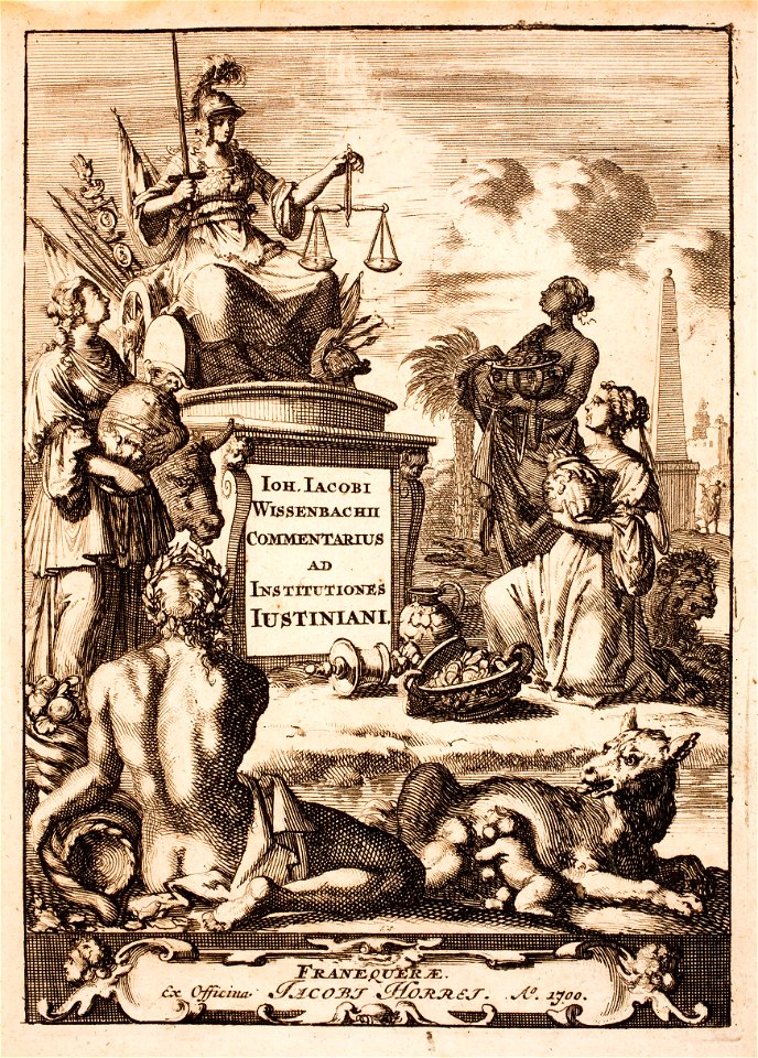 Johannes-Jacobus-Wissenbach-Disputationes-ad-instituta-imperialia MG 1365. Free illustration for personal and commercial use.