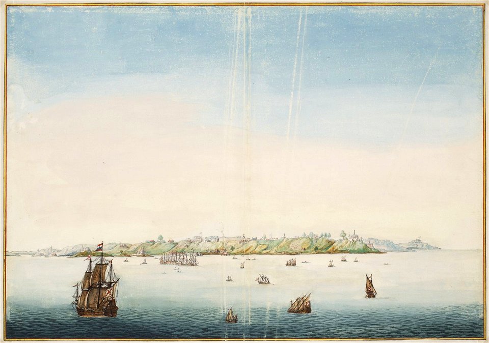 Johannes Vingboons - Gezicht op Bahia de Todos os Santos (1665)