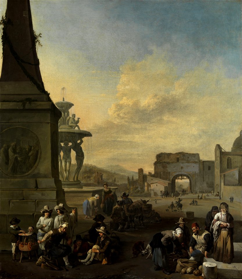 Johannes Lingelbach Markttreiben in Rom