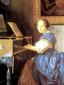 Johannes Vermeer - Lady Seated at a Virginal (detail) - WGA24707