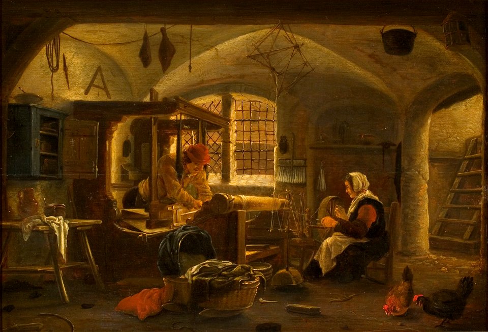 Johannes Oudenrogge - Een weverswerkplaats - 0093 - Rijksmuseum Twenthe