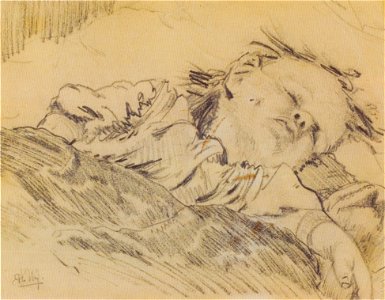 Johannessen - Tochter Solveig schlafend - ca 1916