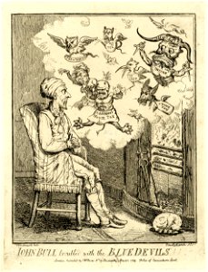 John Bull troubled with the blue devils. (BM 1868,0808.12528)