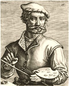 Johannes Wierix (Attr.) – Portrait of Pieter Coecke van Aelst