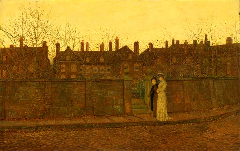 John atkinson grimshaw in the golden gloaming 113230)