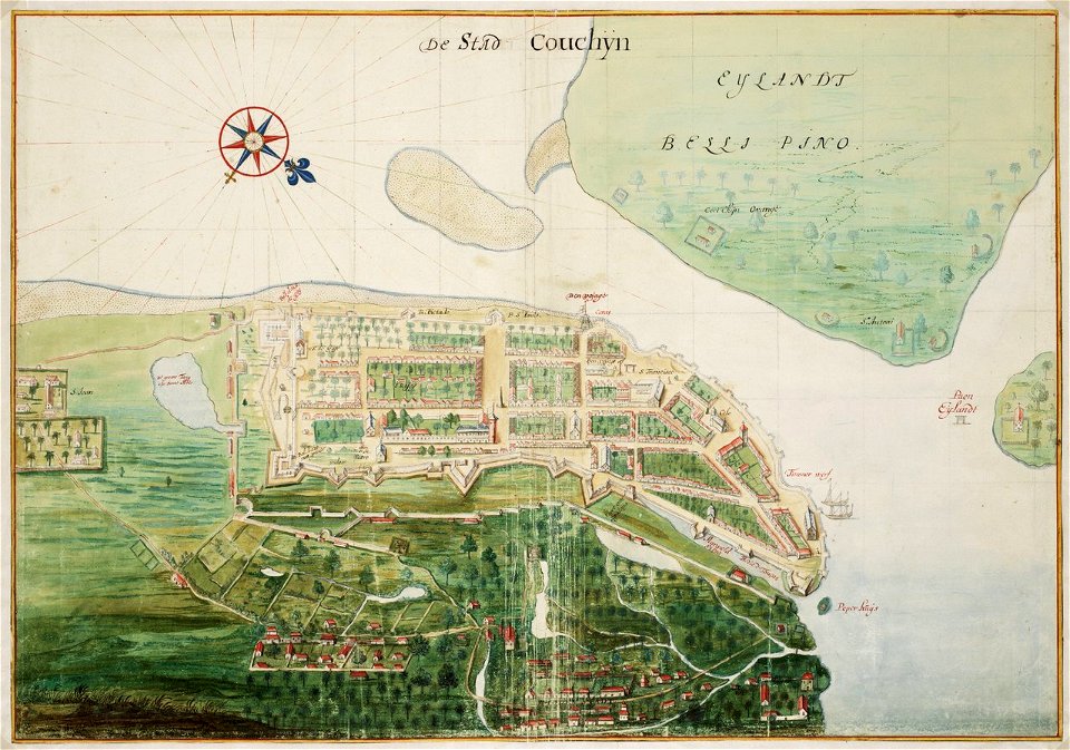 Johannes Vingboons - De stadt Couchijn (1665)