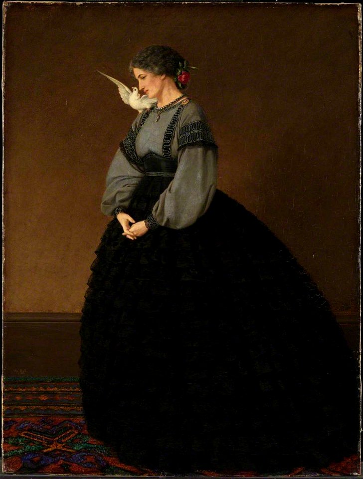 John Brett (1831-1902) - Lady with a Dove, Madame Loeser - N03393 - National Gallery