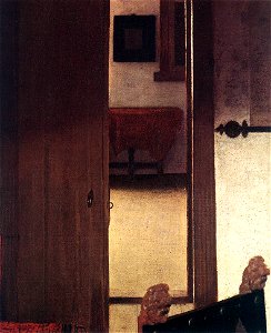 Johannes Vermeer - A Woman Asleep at Table (detail) - WGA24613