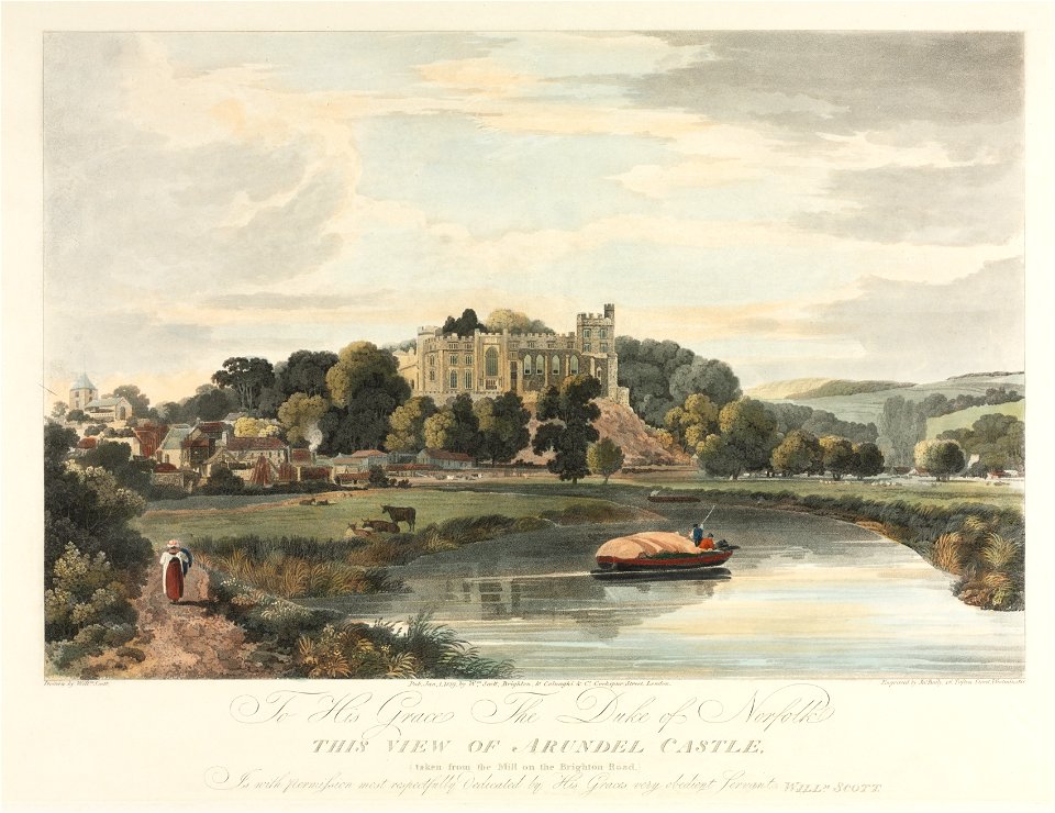John Baily (British), Wm Scott, William Scott (British) - This View of Arundel Castle - 2010.673 - Cleveland Museum of Art