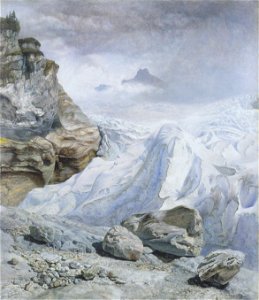 John Brett - Der Gletscher von Rosenlaui. Free illustration for personal and commercial use.
