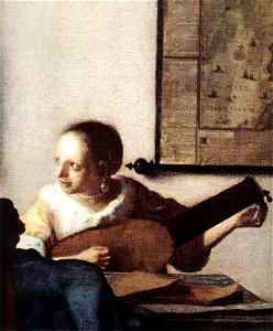 Johannes Vermeer - Woman with a Lute near a Window (detail) - WGA24656. Free illustration for personal and commercial use.