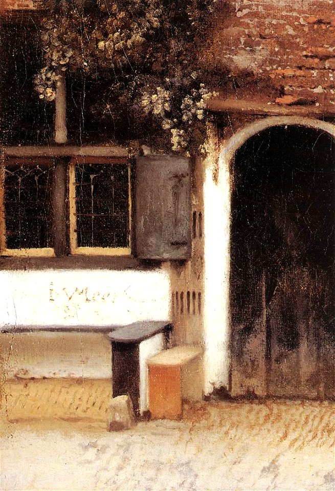 Johannes Vermeer - The Little Street (detail) - WGA24618