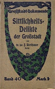 Johannes Werthauer - Sittlichkeitsdelikte der Großstadt