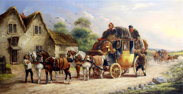 John Charles Maggs - Royal Coach; Bath to Exeter Stage; Manchester to London Coach