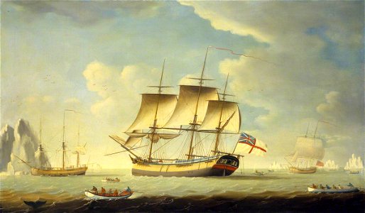 John Askew (active 1788-1810) - A Whaler and Other Vessels in a Light Breeze - BHC1064 - Royal Museums Greenwich