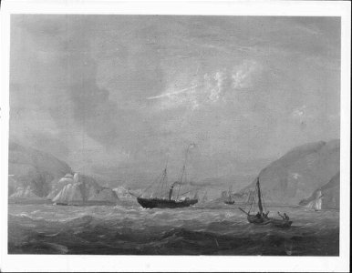 John Christian Schetky (1778-1874) - The Royal Yacht Leaving Dartmouth - RCIN 401323 - Royal Collection