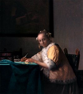 Johannes Vermeer - A lady writing (c 1665-1666)