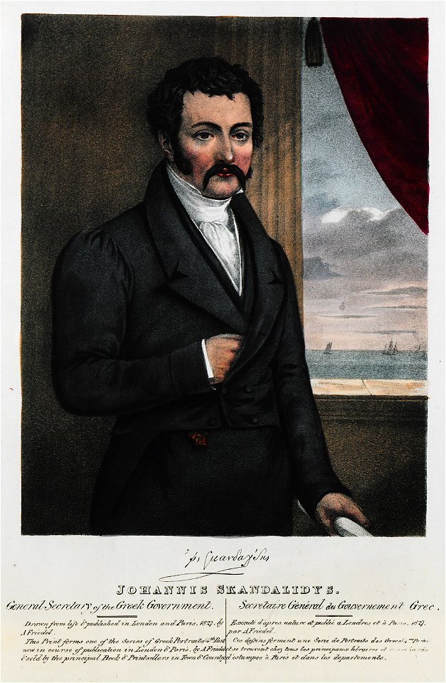 Johannis Scandalydis General Secretary of the Greek Government - Friedel Adam De - 1830
