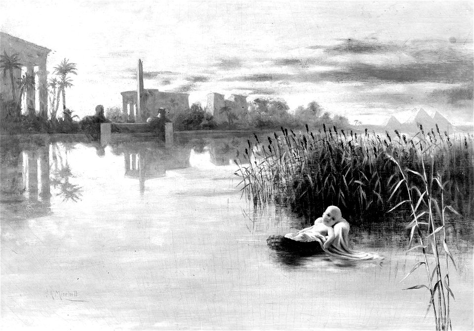 John Ames Mitchell - Moses in the Bulrushes - RES.30.9 - Museum of Fine Arts