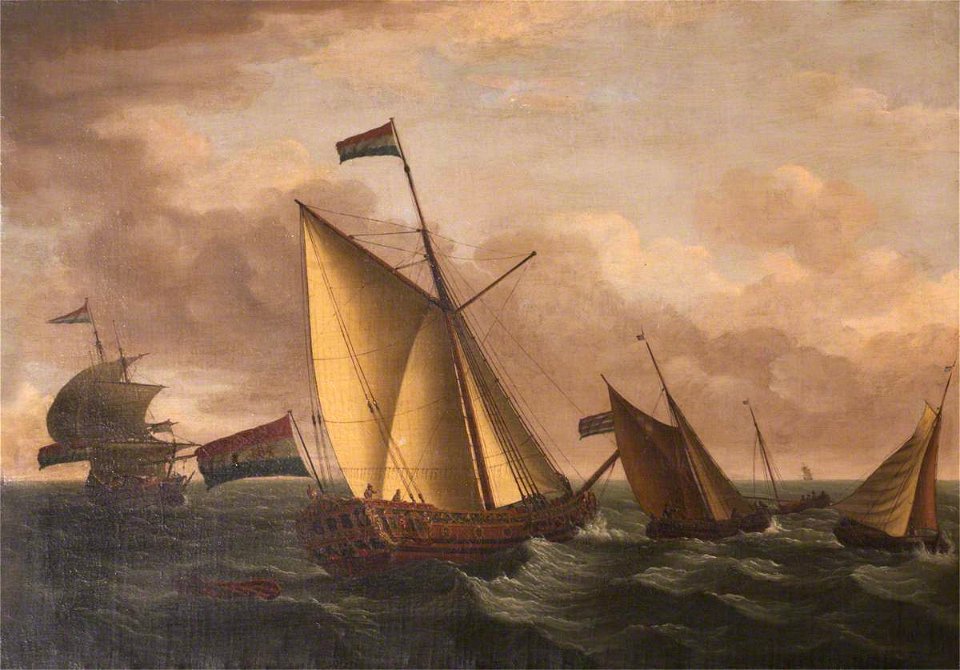 John Cleveley the elder (c.1712-1777) - Dutch Ships in Choppy Seas - 353018 - National Trust