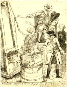 John Bull's sacrifice to Janus a design for a peace-offering to the convention (BM 1868,0808.6345)