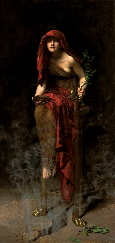 John Collier - Priestess of Delphi - Google Art Project