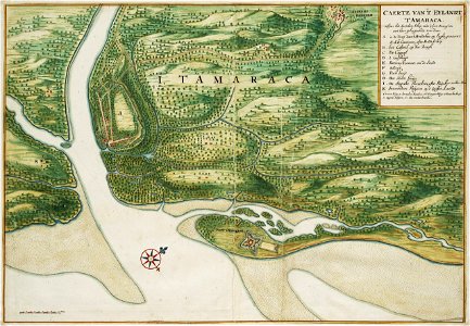 Johannes Vingboons - Caerte van 't eylandt Tamaraca (1665)