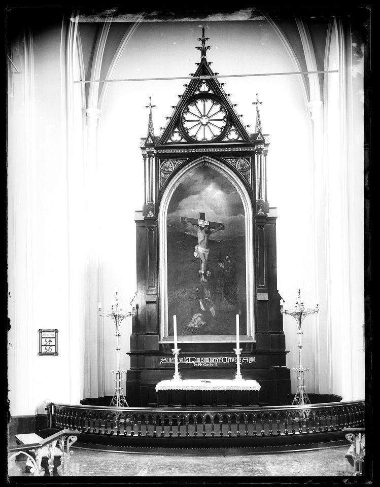 Johanneskirken 1904. Altertavlen. - no-nb digifoto 20160118 00059 NB NS 000087Y