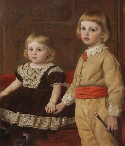 John Collingham Moore (1829-1880) - Stephen Langton Massingberd (1869–1925), and His Sister, Mary Langton Massingberd (1871–1950), Later - 637635 - National Trust
