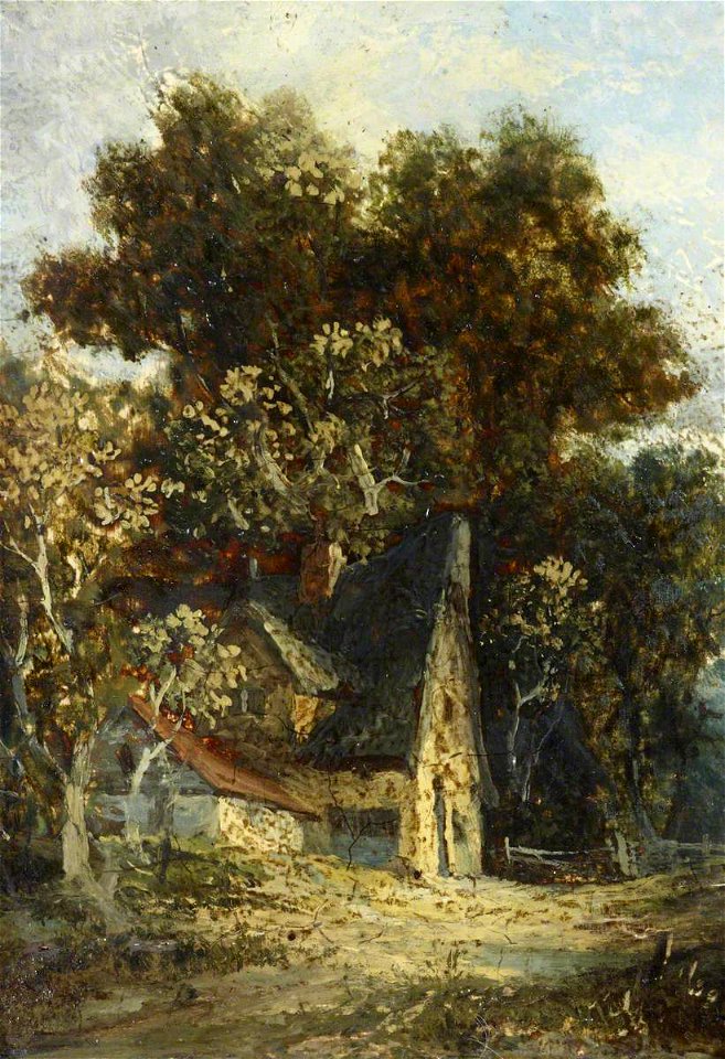 John Crome (1768-1821) (style of) - A Cottage amongst the Trees - 515514.1 - National Trust