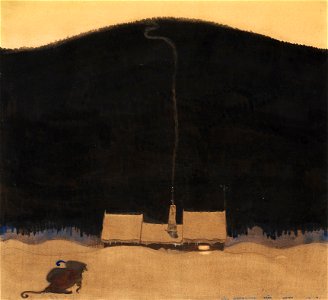 John Bauer-Stugan vid bergets fot