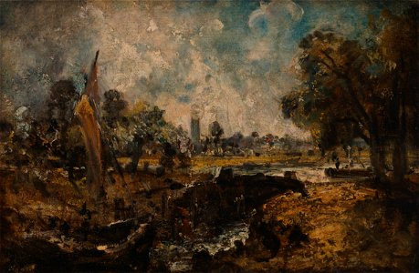 John Constable - Dedham Lock - Google Art Project. Free illustration for personal and commercial use.