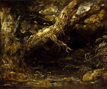 John Constable (1776-1837) (formerly attributed to) - Trunk and Lower Branches of a Tree - N02660 - National Gallery. Free illustration for personal and commercial use.