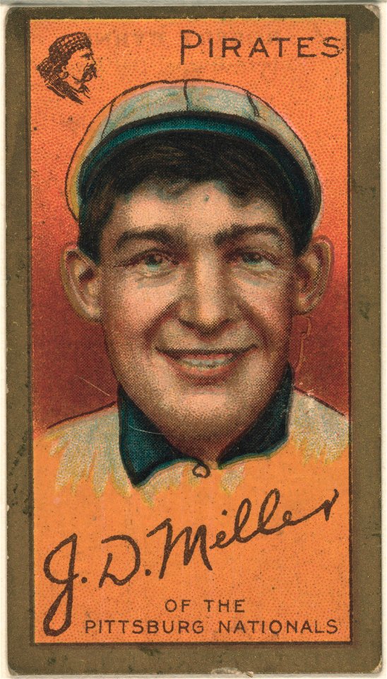 John D. Miller, Pittsburgh Pirates, baseball card portrait LCCN2008677408