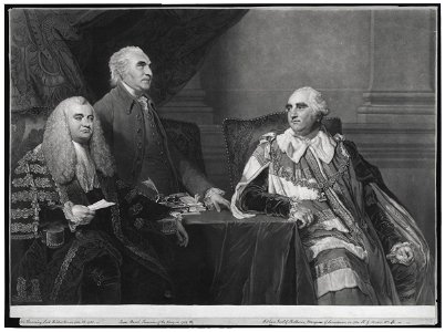 John Dunning, 1st Baron Ashburton; Isaac Barré; William Petty, 1st Marquess of Lansdowne (Lord Shelburne) by Sir Joshua Reynolds