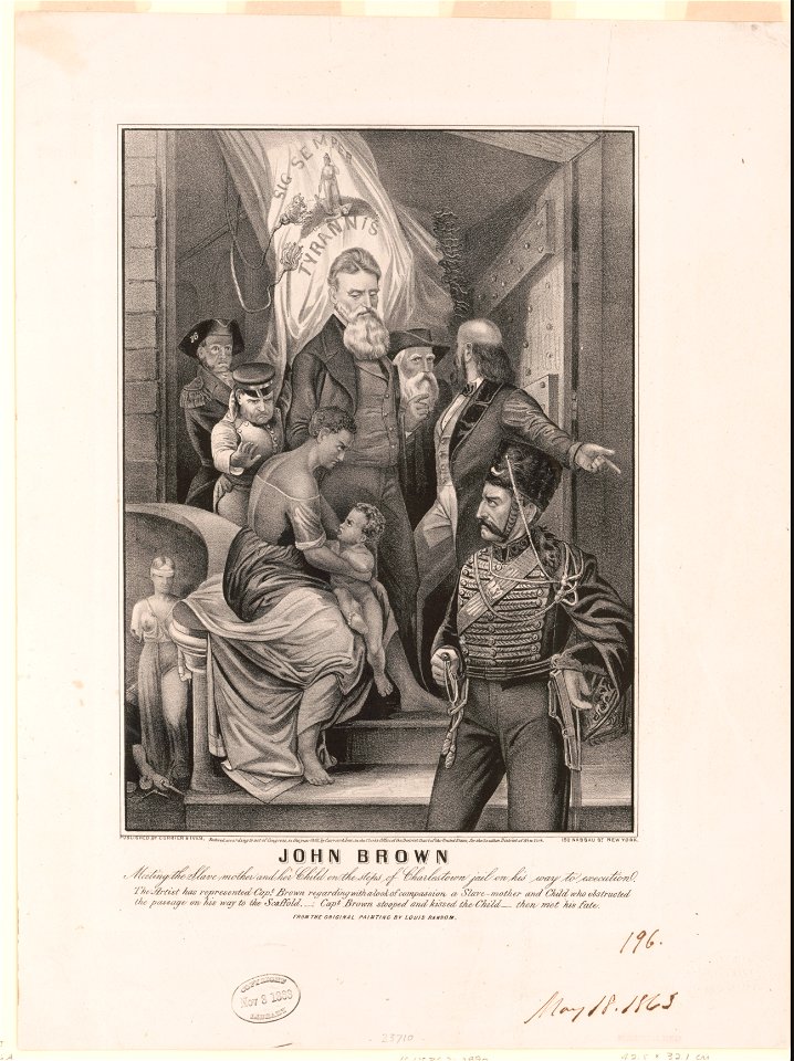 John Brown. Meeting The Slave-mother And Her Child On The Steps Of ...