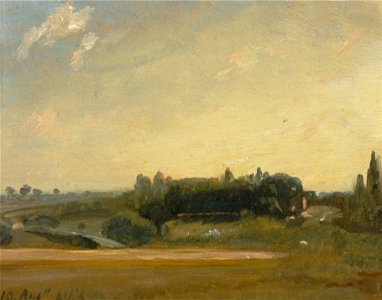 John Constable - View Towards the Rectory, East Bergholt - Google Art Project. Free illustration for personal and commercial use.